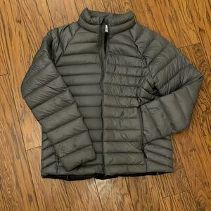 Dark gray puffer coat